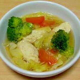 ＠ふわふわ豆腐団子と野菜のスープ煮＠(圧力鍋使用)
